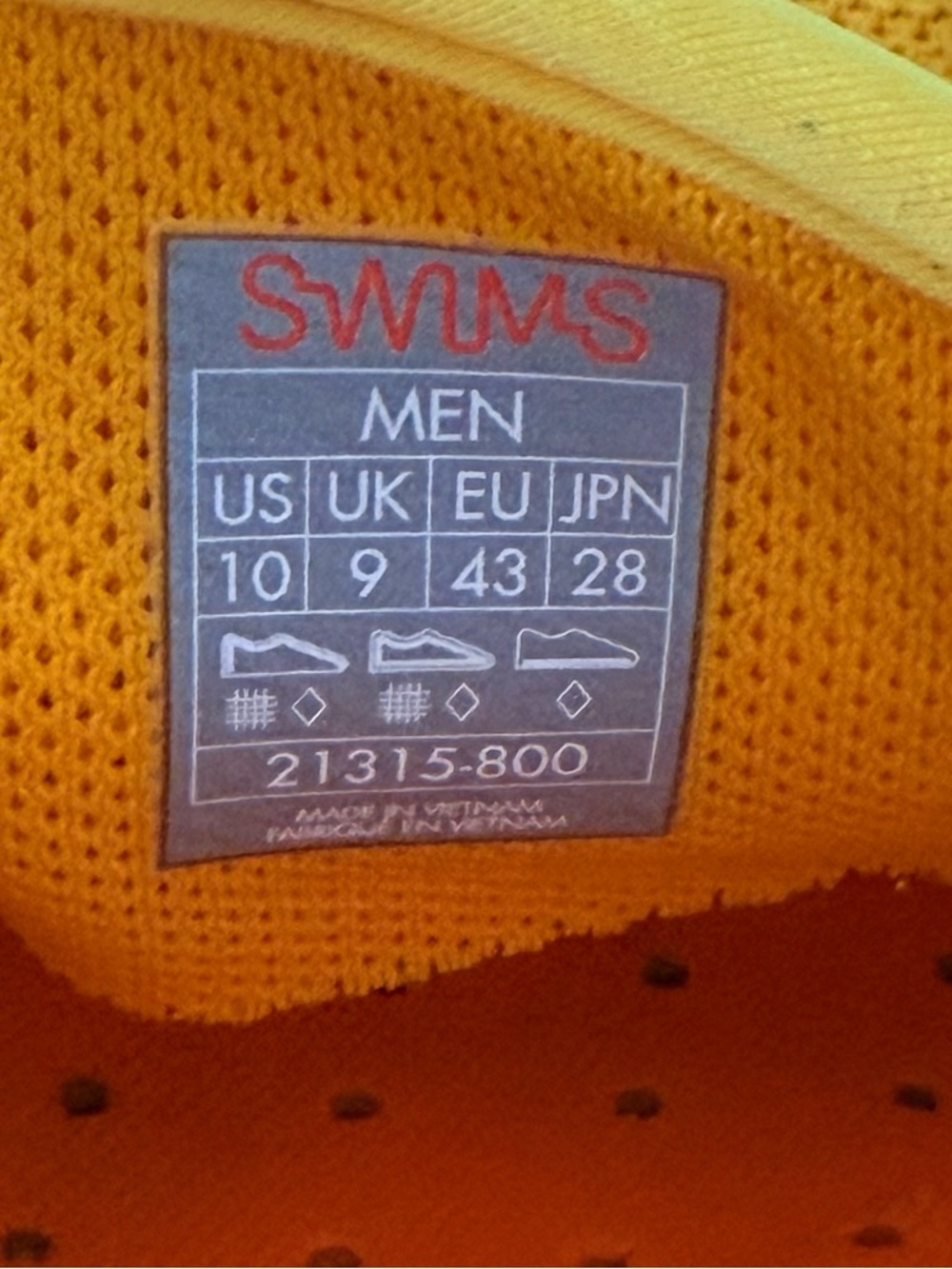 Swims Men's Yellow Knit Woven Driver Slipon Loafers 10 - Picture 9 of 13